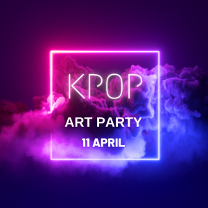 Purple Blue and Neon Modern Beach Party Instagram Post